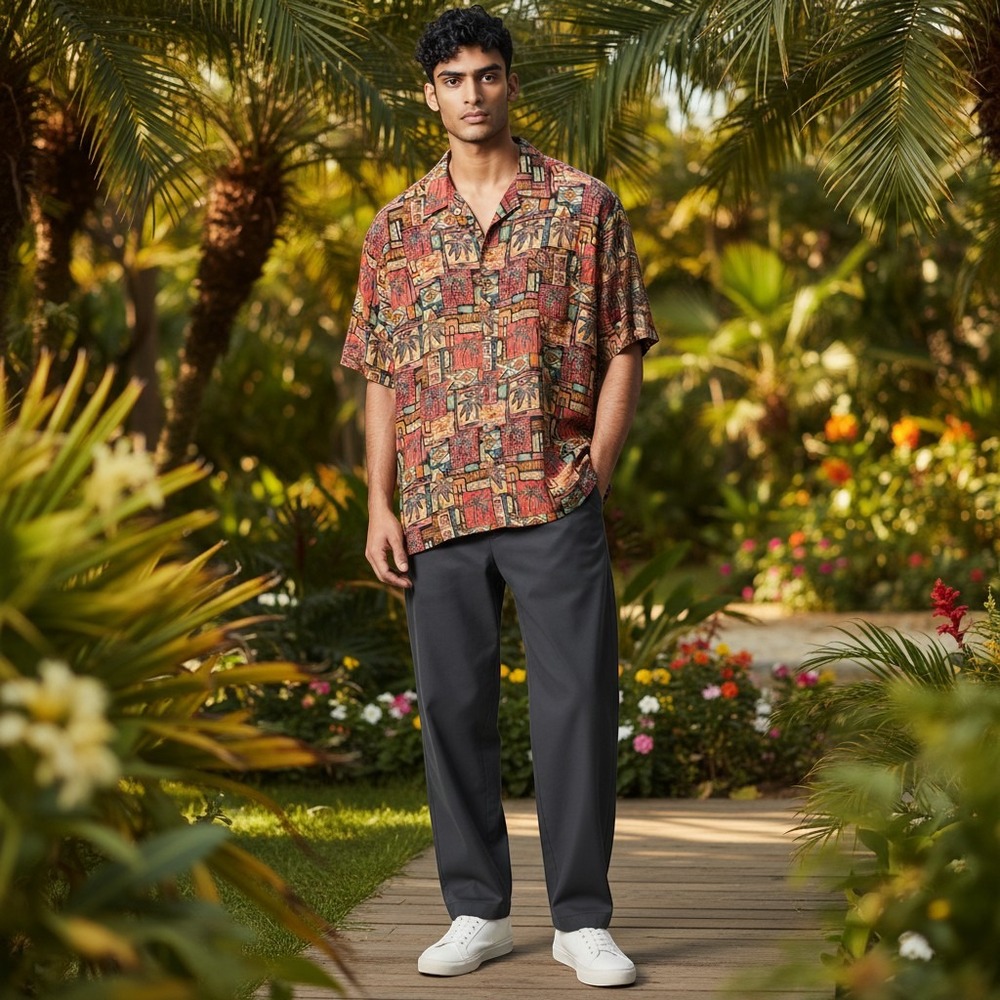 Tori‎ Richard Multicolor Tropical Print Men's Shirt